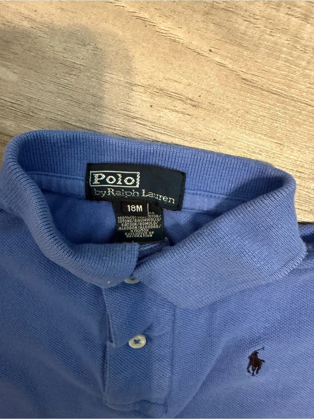 Ralph Lauren Blue Polo Shirt with Navy Pony - Kids